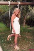 Janine Leech White Dress On The Swing 26vo7bc6sp