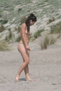 Topless girl goes full-nudist at textile beach  Almeria (Spain)l6x555tm3x.jpg